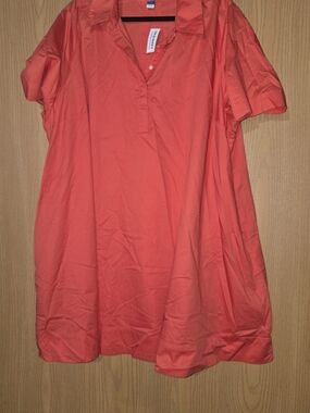 Old Navy Coral Short-Sleeve Mini Dress